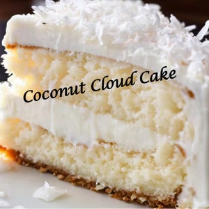 Coconut Cloud Cake RECEPT DIGITALE DOWNLOAD Afdrukbaar