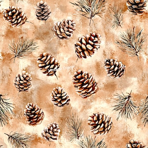 Vintage Pine Cones Christmas Wrapping paper Vintage Digital Image Download Printable