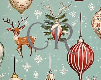 Decoupage Rice Paper A4: DIY Crafting Vintage Retro Christmas Ornaments