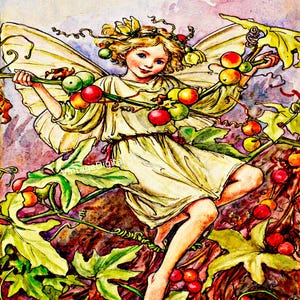 Fée d'automne vintage en téléchargement numérique, images d'art imprimables, cartes/étiquettes/transferts/scrapbooking/Page de journal/suppression/Clip Art