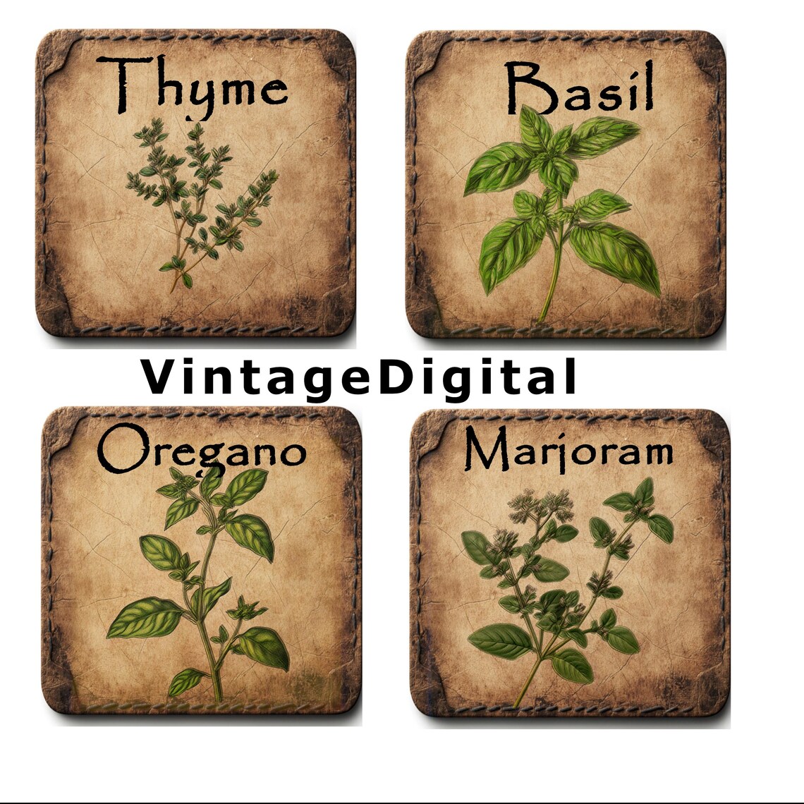 Vintage Farmhouse Primitive Herbal Tags/labels Download Printable ...