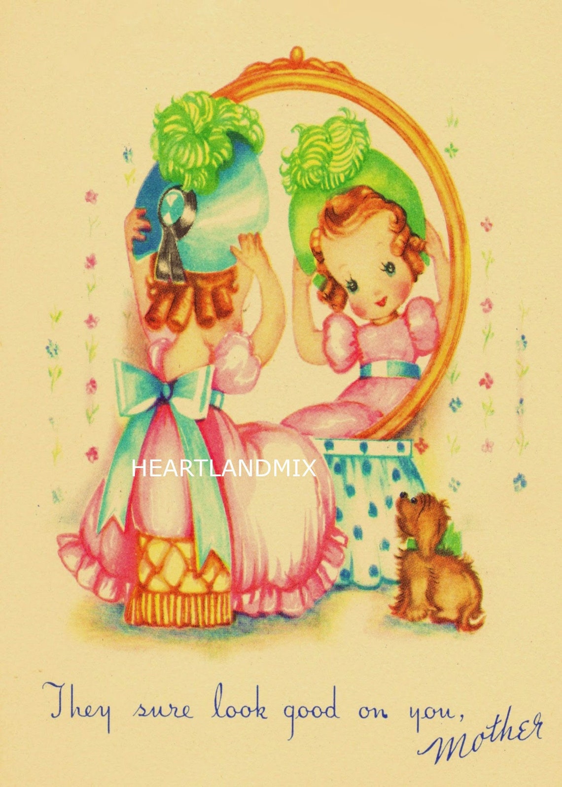 Vintage Mothers Day Hat Download Printable Digital Image - Etsy