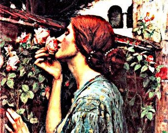 John Waterhouse 'Soul of the Rose' Illustration Art (Digital Download)