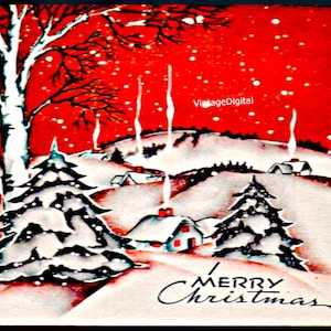 Vintage ART DECO CHRISTMAS Digital Image Download Printable