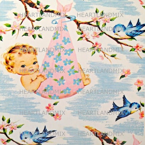 New Baby BOY Wrapping Paper Personalised A3 Eco Friendly Thick