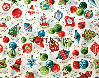 Retro Vintage Christmas Ornaments Christmas Paper Digital Image Download Printable Wallpaper