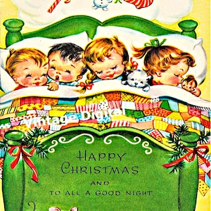Visões de Natal Vintage de Sugar Plums Etiquetas de Presente/Cartões/Reserva de Recortes/Transferências Download Digital Instantâneo para Impressão