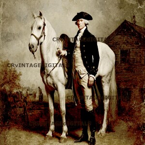 Primitive Colonial George Washington Design Digital Download image 2