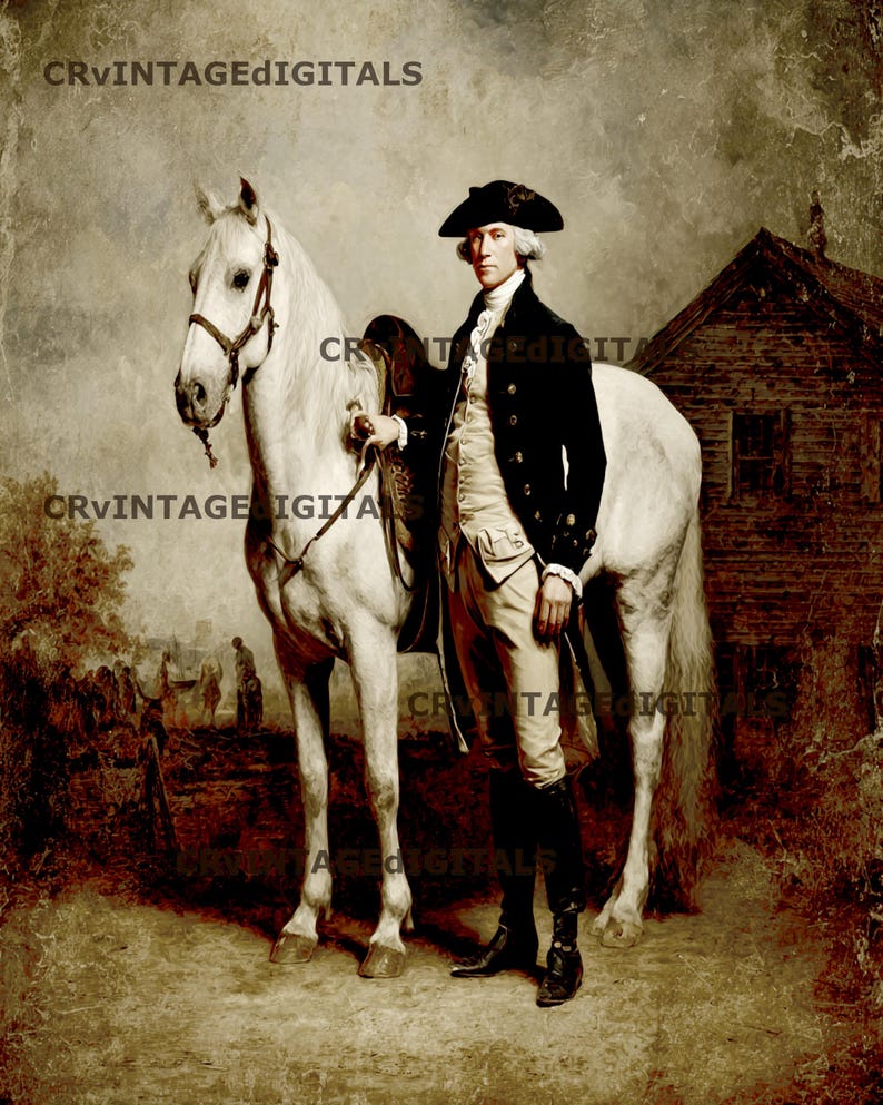 Primitive Colonial George Washington Design Digital Download image 2