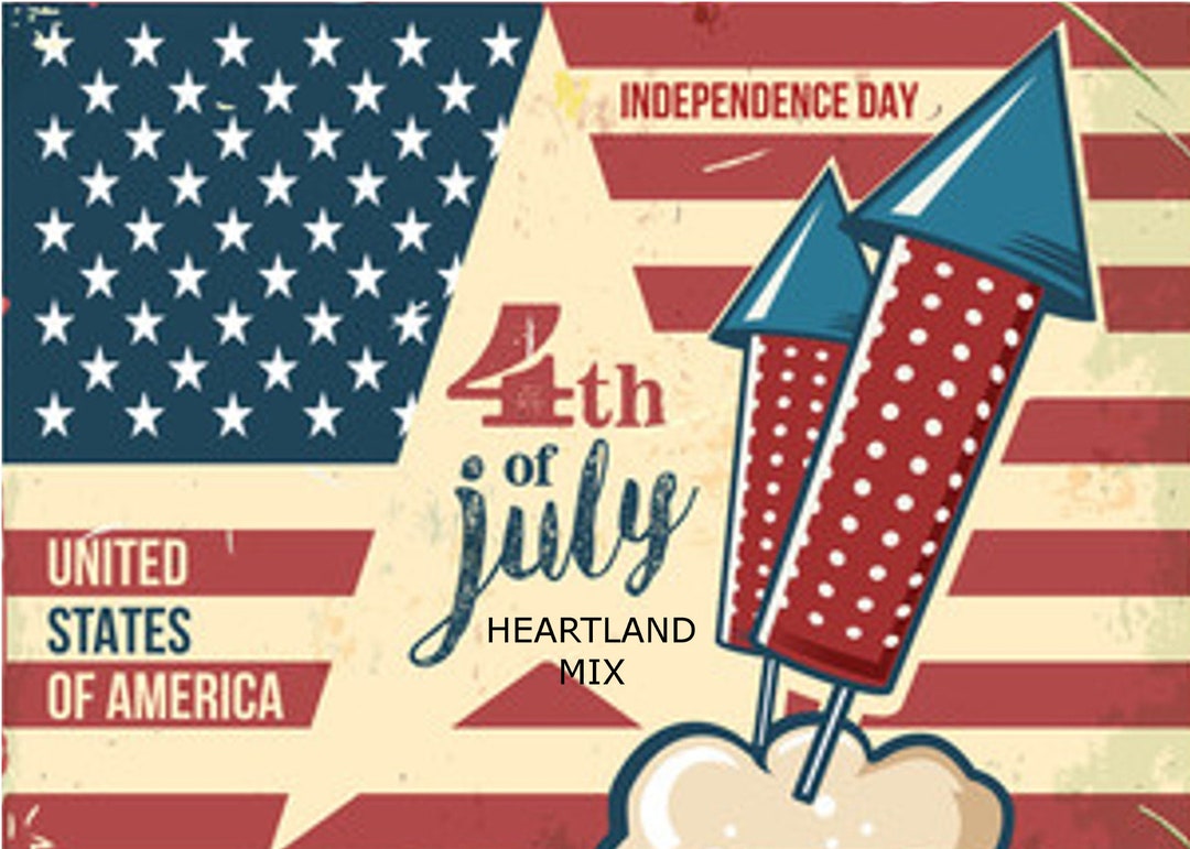 Independence Day Vintage Digital Image Download Printable Illustration 4th of July Fireworks - Etsy