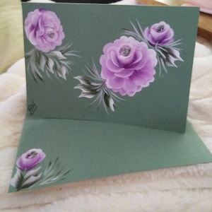 Hand Painted Blank Note Cards - SIX Card Mix - Matching Envelopes