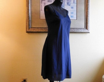 Navy BLUE SLIP DRESS Nightgown Banana Republic Lingerie - Size 12