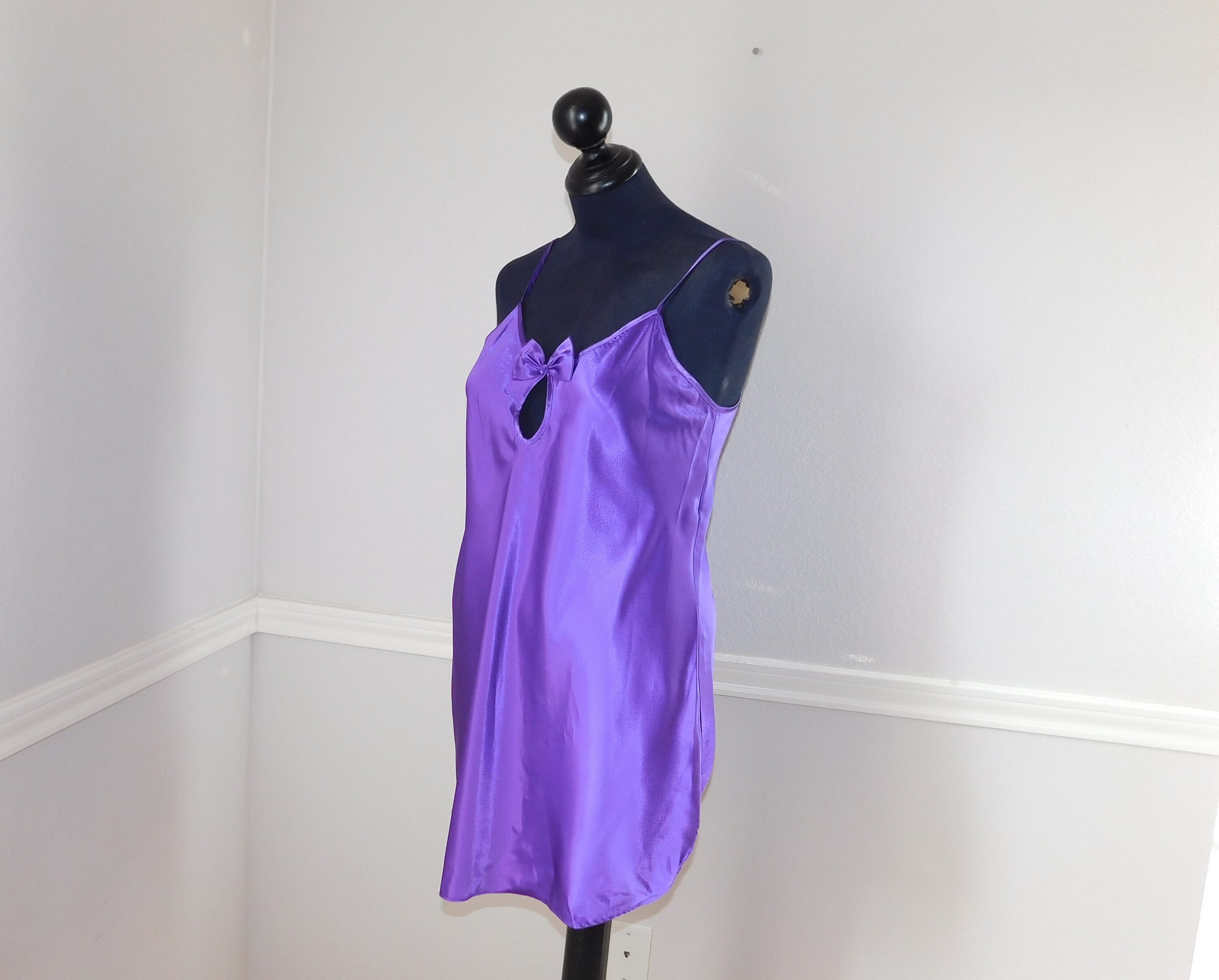 Purple satin nightie sales