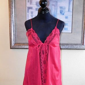 Hot PINK NYLON and Lace BABYDOLL Nightie Fly Away Baby Doll - Etsy