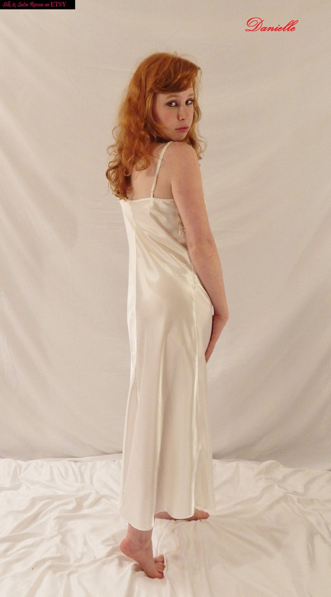 Beautiful Bridal Negligee White Satin And Lace Honeymoon Etsy