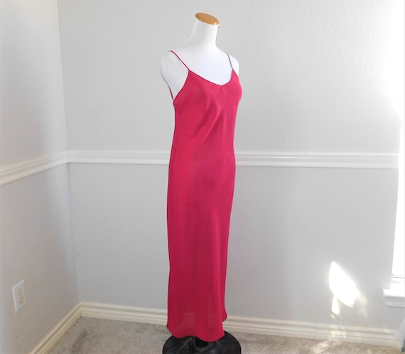 Sheer See Thru Red Long Slip Nightgown Gown Small Sex Gem