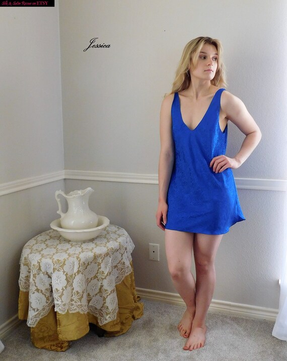 short satin nightgown