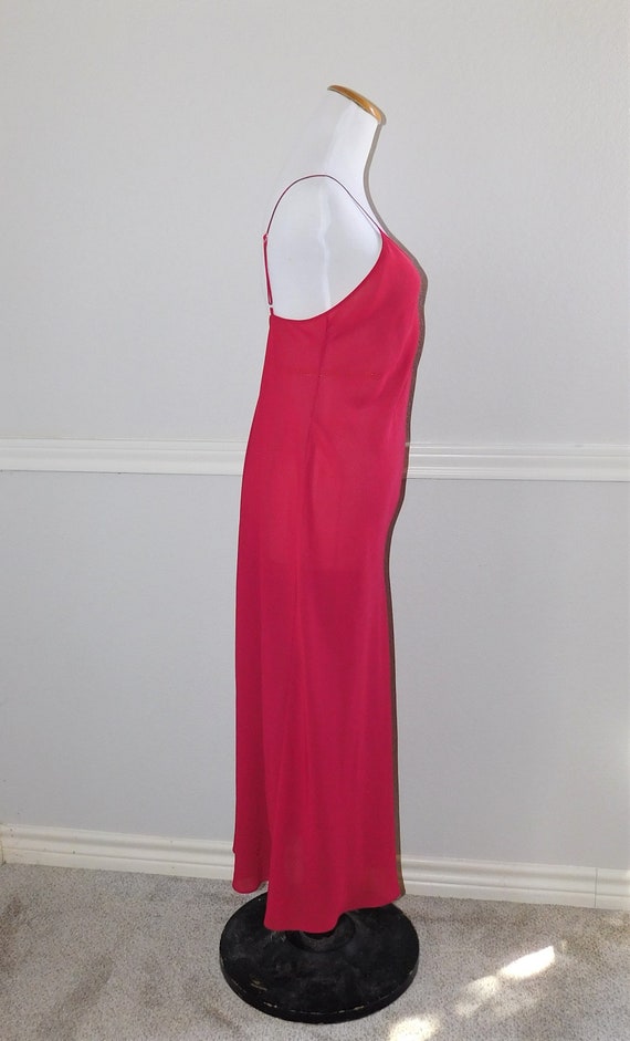 SHEER See-Thru RED Long Slip NIGHTGOWN Gown Small Sex… - Gem