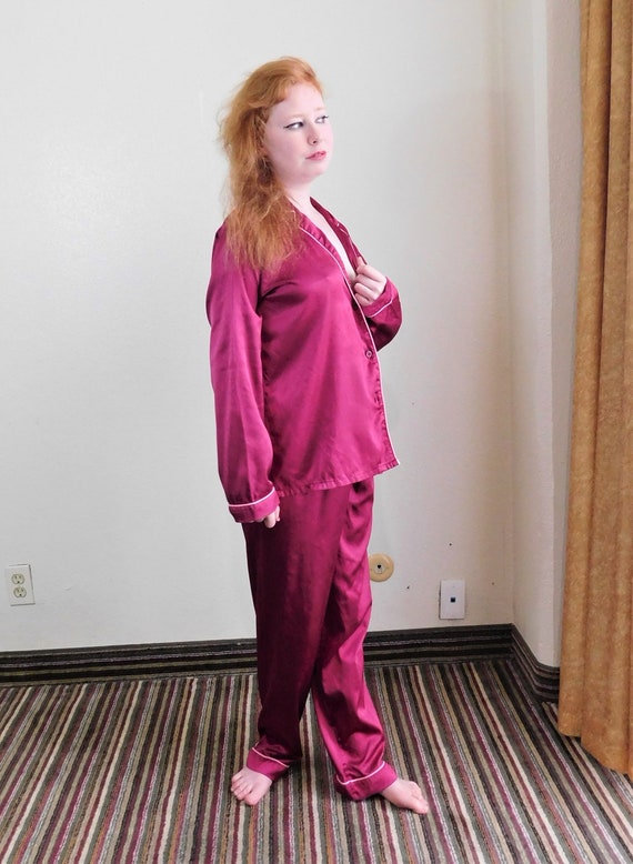 Victoria's Secret Angels Y2K PINK SATIN PJs Pajam… - image 3