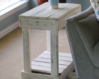 Slatted End Table