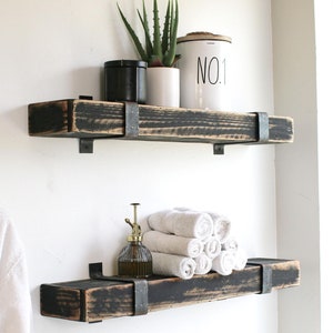 Aqua Metal Wrapped Shelves