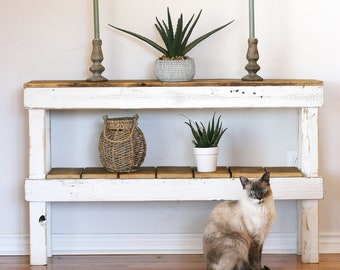 Double Tier Console Table for Entryway, Sofa Table, Accent Table