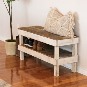 Reclaimed Wood Bench for Entry, Mudroom or Kitchen/Dining