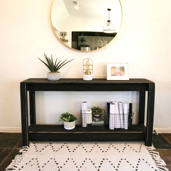 Black Console Table Etsy