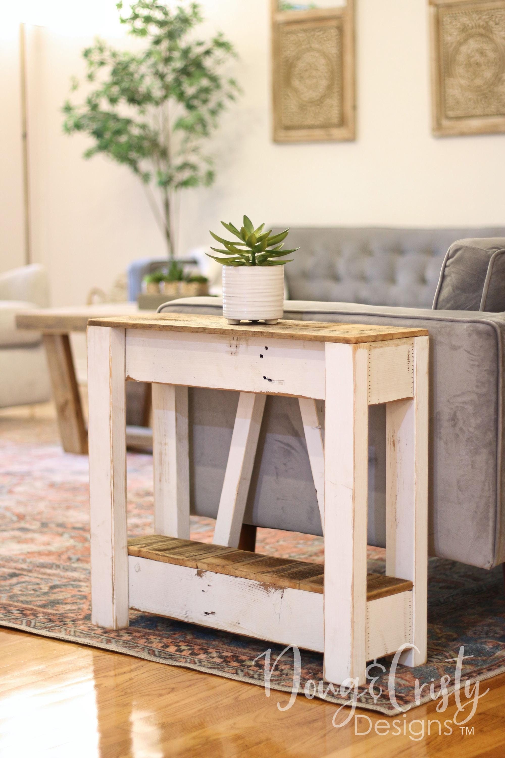 White Combo A-frame Accent Table - Etsy