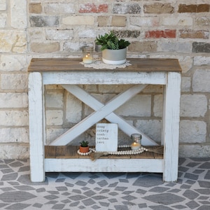Combo X Back Console Table