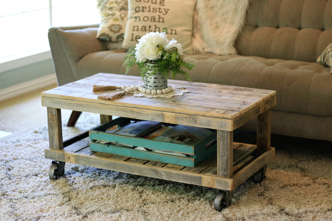 Vintage Wheel Coffee Table - Etsy