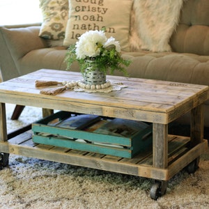 Vintage Wheel Coffee Table