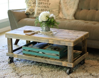 Vintage Wheel Coffee Table