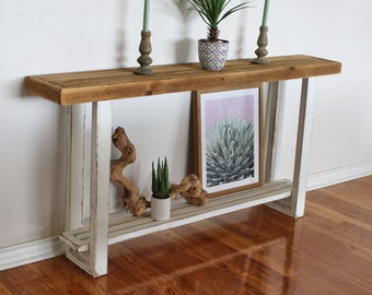 White Combo Slatted Bottom Console