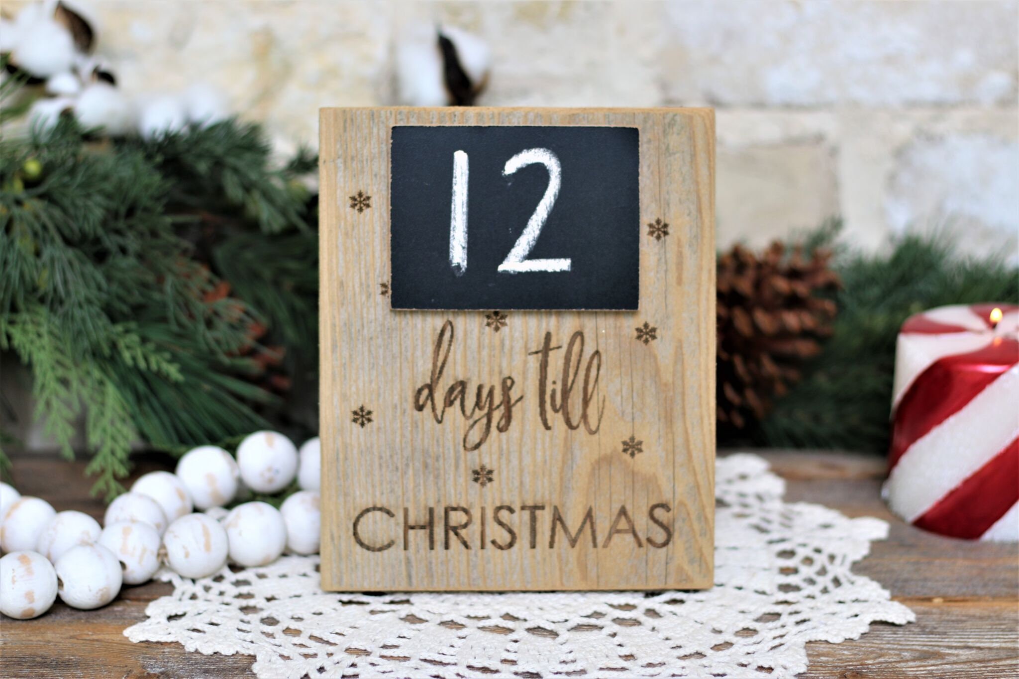 Days till Christmas 5x7 Sign Etsy