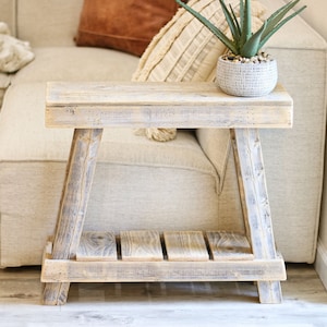 8" Luxe Aztec A-Frame Accent Table