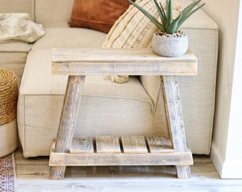 8" Luxe Aztec A-Frame Accent Table