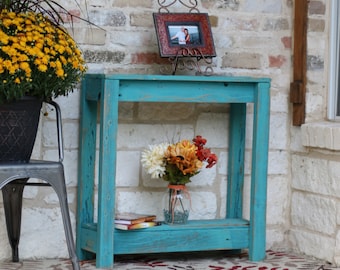 Small Turquoise Entry Console