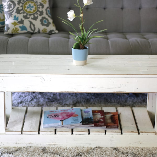 Slatted Bottom Coffee Table