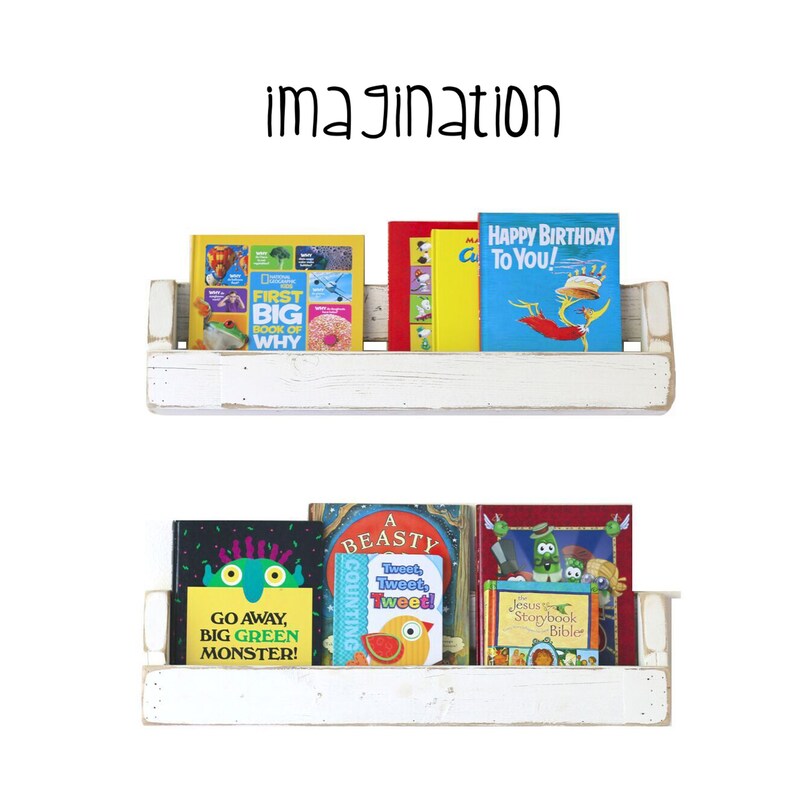 Rustic Bookshelves Nursery Decor Farmhouse Shelf Etsy