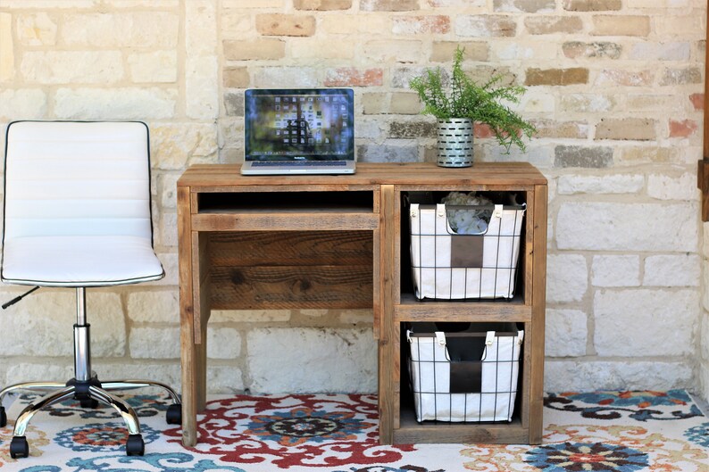 Natural 40 Inch Storage Desk Image 0
