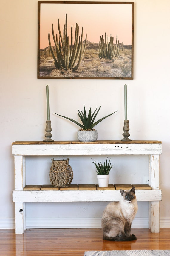 Double Tier Console Table for Entryway Sofa Table Accent - Etsy