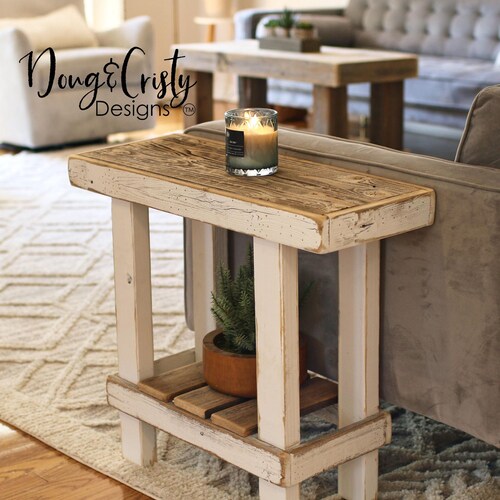 Table d'appoint de grande hauteur de luxe 26 x 10 x 23 H