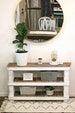 White Combo Three Tier Slatted Console 