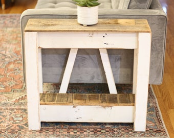 White Combo A-Frame Accent table