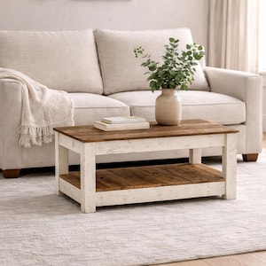 Combo Coffee Table with Shelf