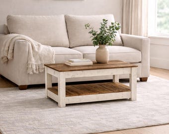 Combo Coffee Table with Shelf