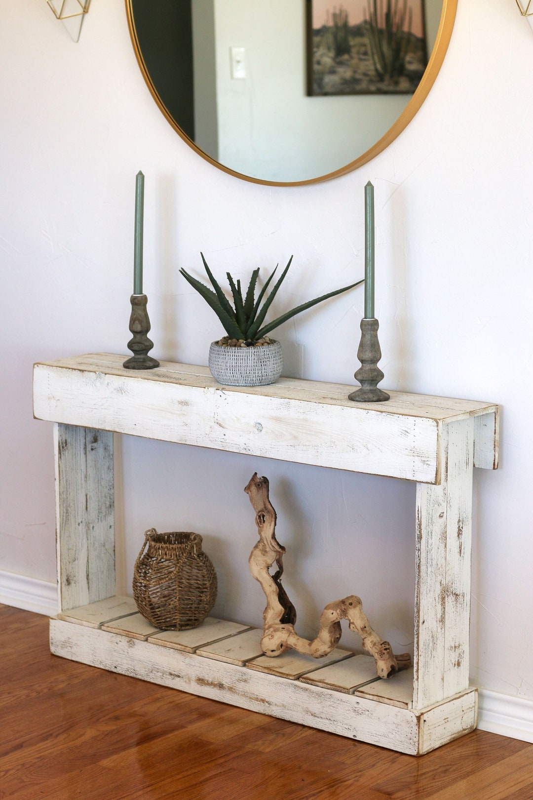 46 Slatted Skinny Table for Entryway, Dining, Living, Kitchen Etsy