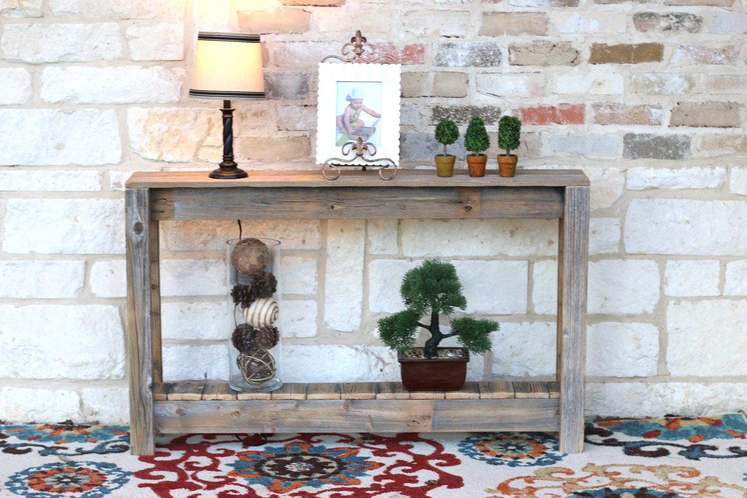 Rustic Entry Console 46L x 8W x 28H | Etsy