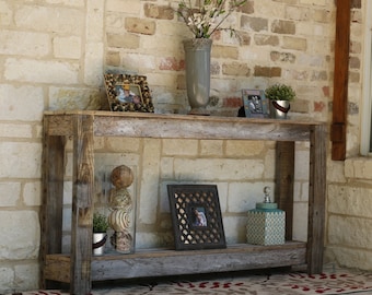 Natural Unfinished Sofa Table
